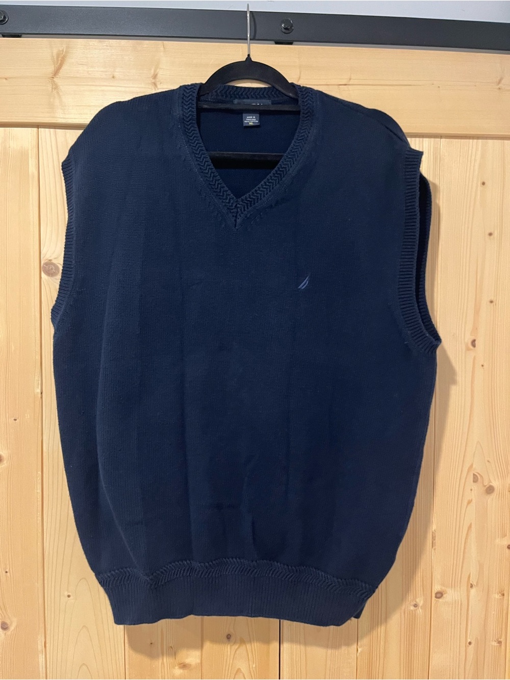 Nautica Men’s Navy Blue V-Neck Knit Sweater Vest XL ⛳️